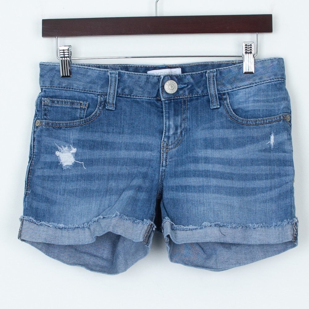 Express Jeans Distressed Denim Shorts Size‎ 2
